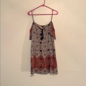 Off the shoulder patterned dress